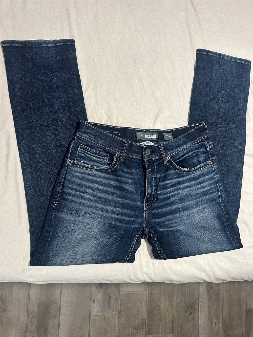 BKE Dark Wash Jeans - Faded Stretch Denim